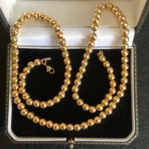 Vintage Monet gold beads necklace.